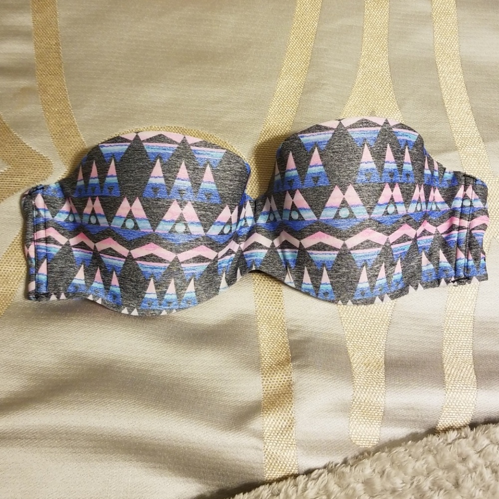 Tribal Print Strapless Bra by Pink, 36B